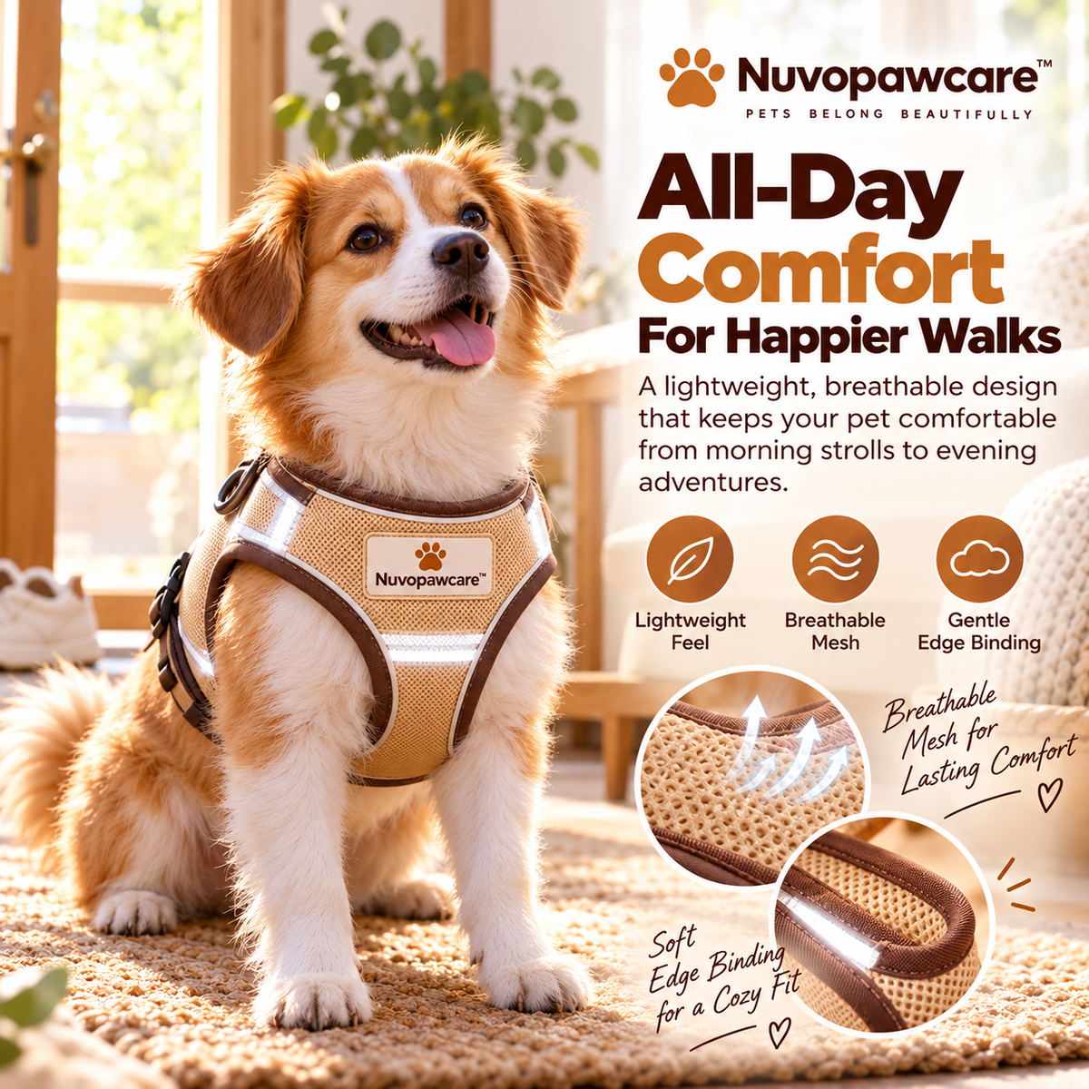 Nuvopawcare™ Reflective Safety Vest For Pets