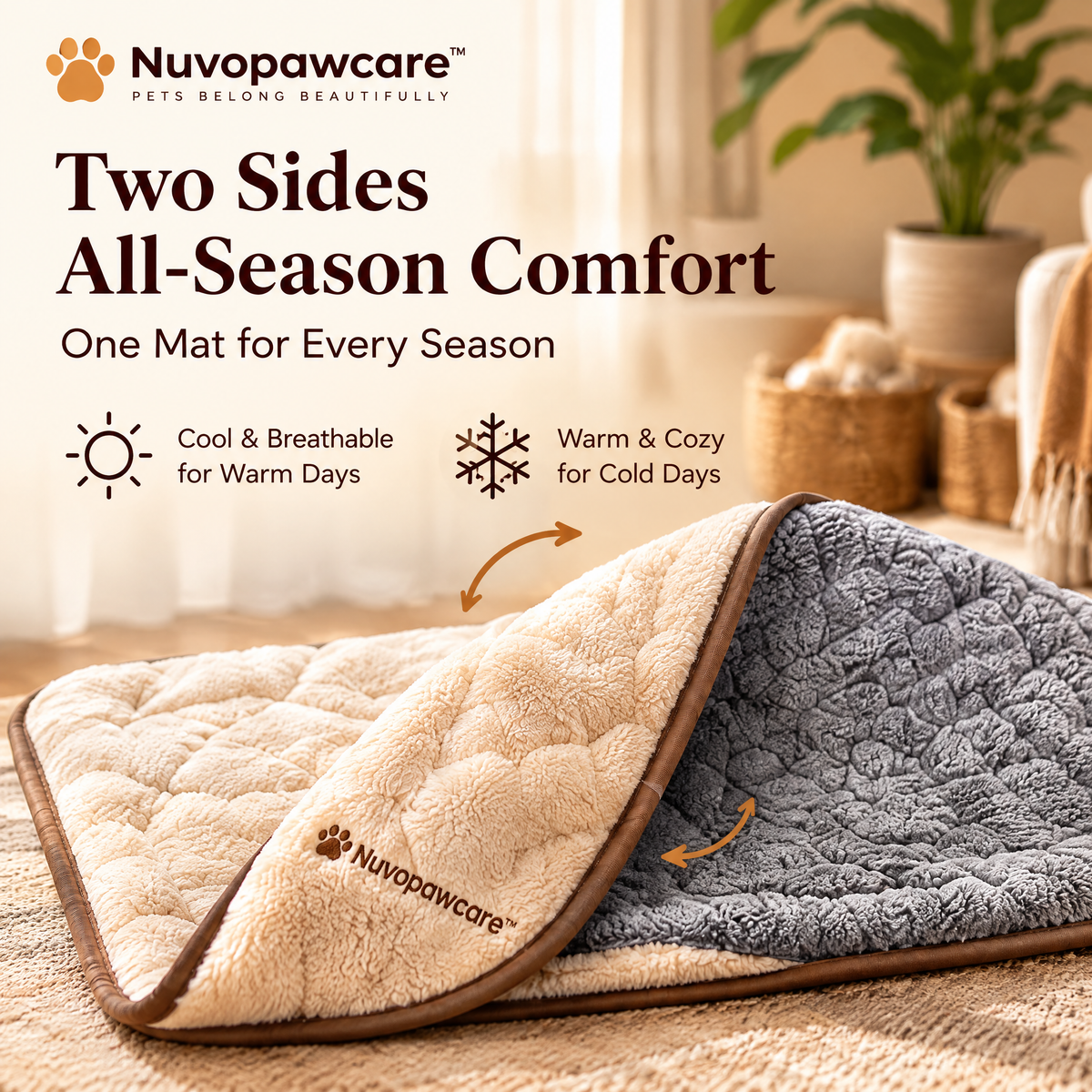 Nuvopawcare™ Reversible All-Season Pet Mat