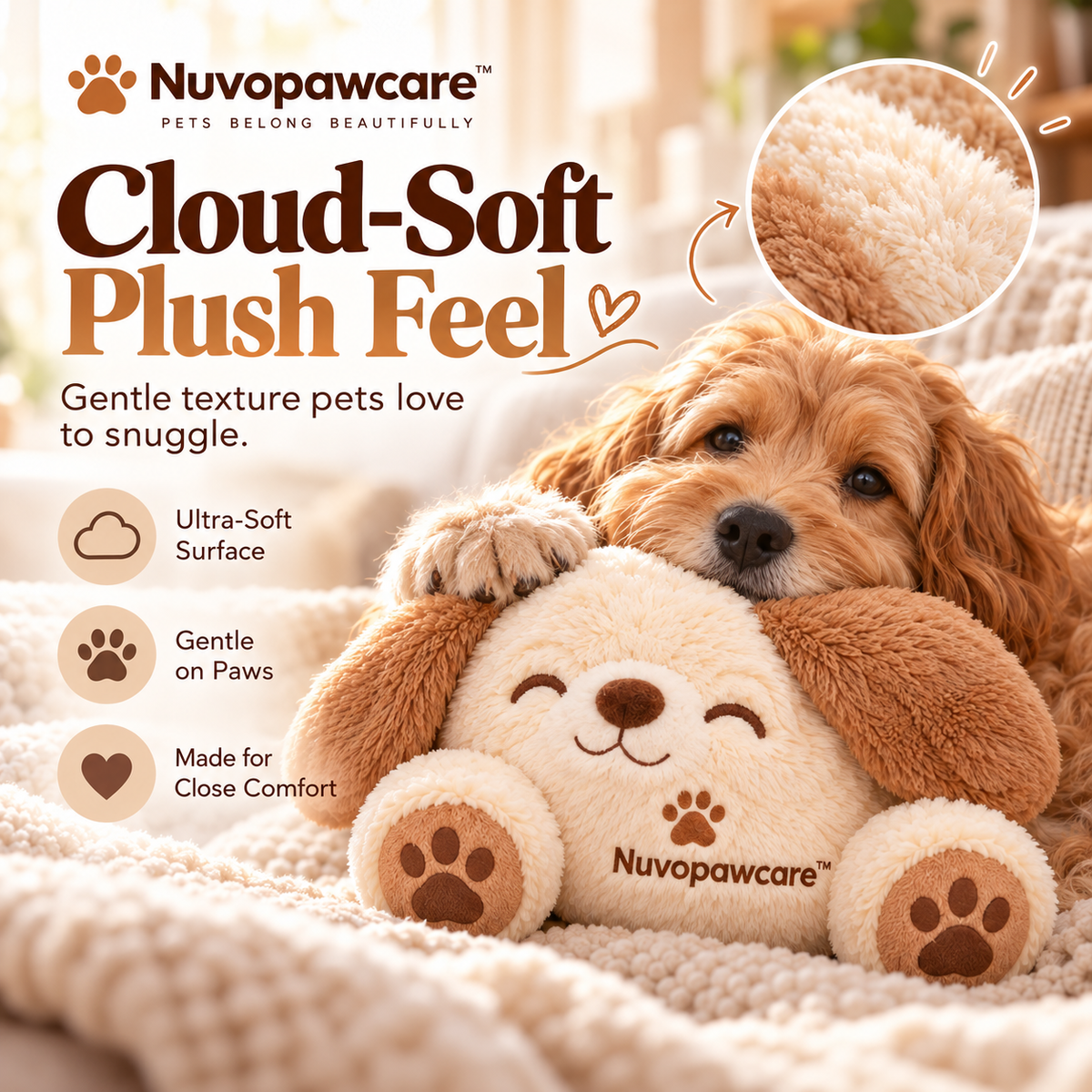 Nuvopawcare™ Calming Plush Companion Toy