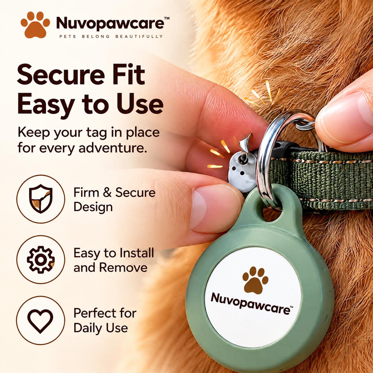 Nuvopawcare™ Smart Pet Tag Holder Case