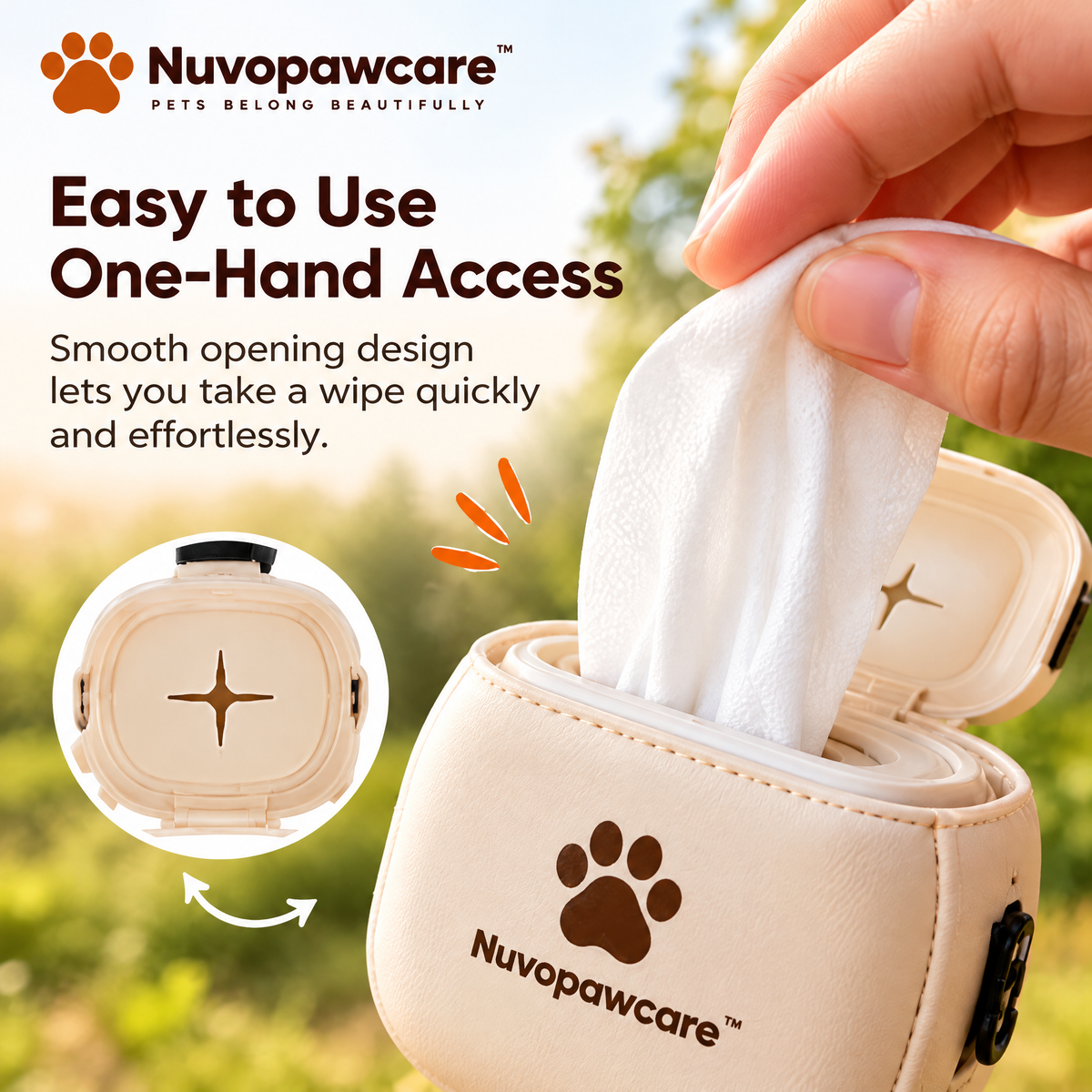 Nuvopawcare™ Pet Wipe Travel Dispenser