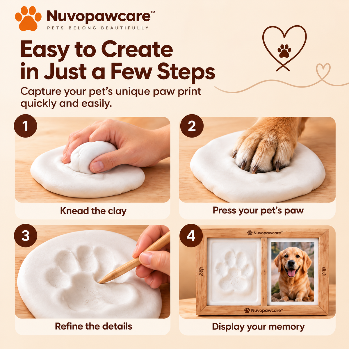Nuvopawcare™ Pet Memory Keepsake Kit