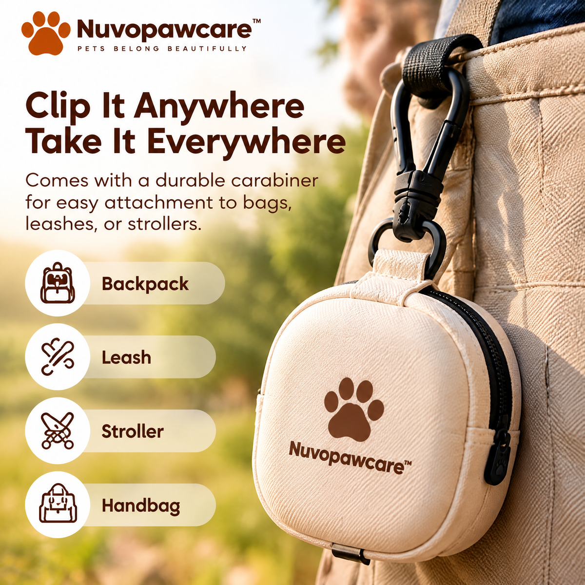 Nuvopawcare™ Pet Wipe Travel Dispenser