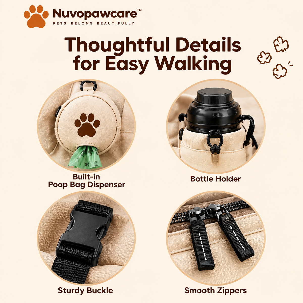 Nuvopawcare™ Multi-Function Dog Walking Bag