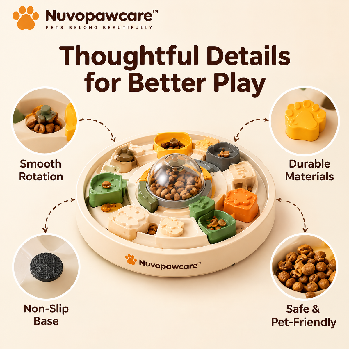 Nuvopawcare™ Rotating Puzzle Maze Toy