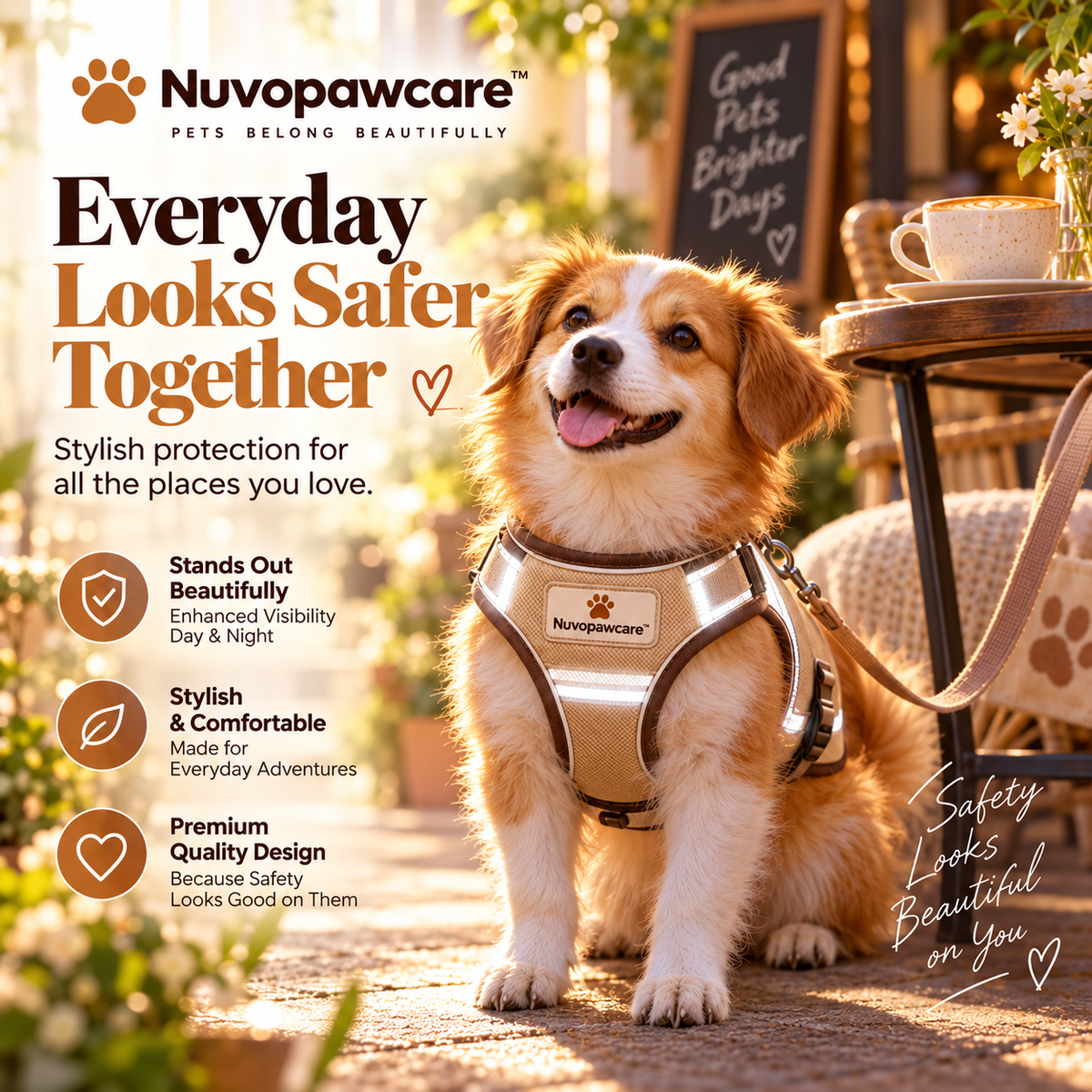 Nuvopawcare™ Reflective Safety Vest For Pets