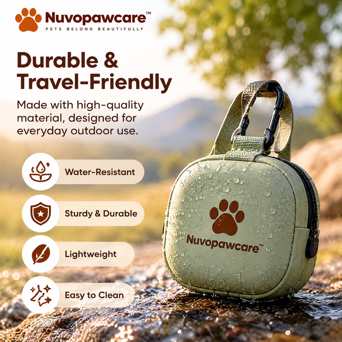 Nuvopawcare™ Pet Wipe Travel Dispenser