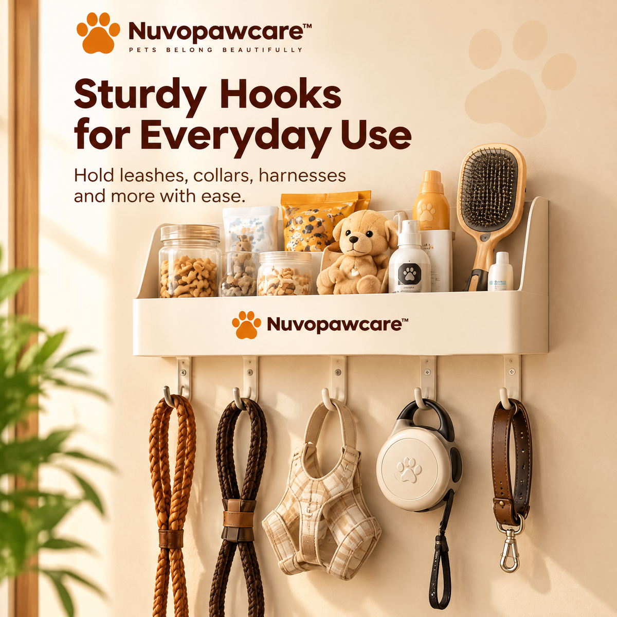 Nuvopawcare™ Wall Mounted Pet Organizer